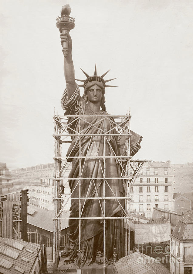 Assembling The Statue Of Liberty, Paris 1883 Photograph by Albert Fernique