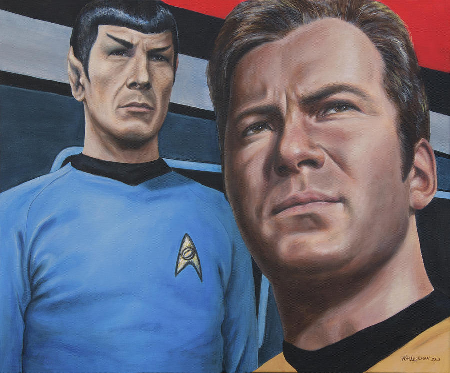 Star Trek Painting - Assessing A Formidable Opponent by Kim Lockman