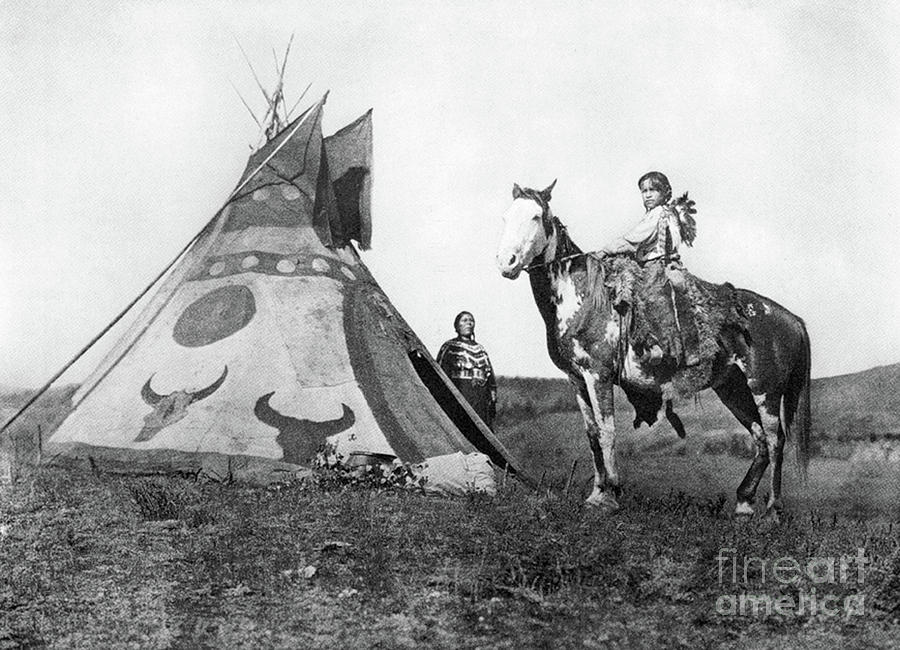 Assiniboin Boy, 1926 Photograph by Edward Curtis