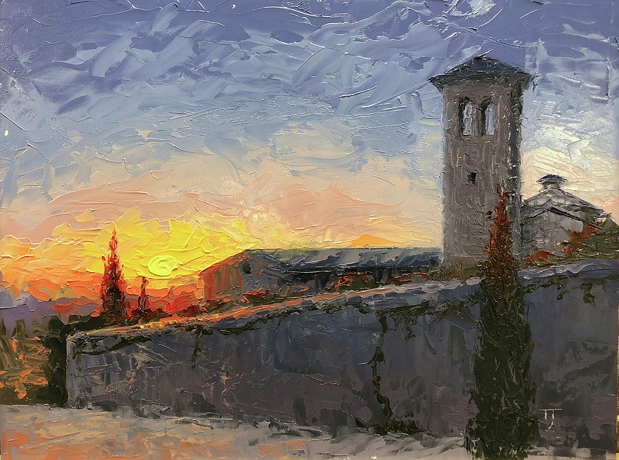 Assisi At Sunset Painting by Timothy Jones