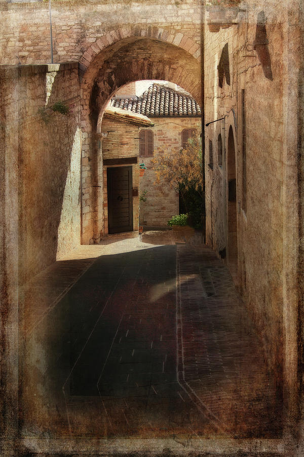 Assisi Walkway Digital Art by Terry Davis