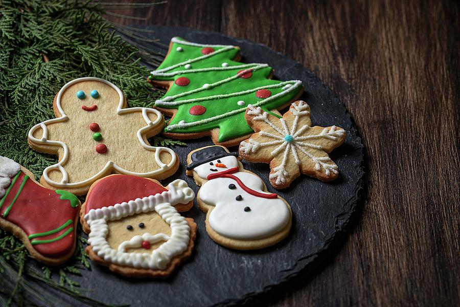 Assorted Colorfully Decorated Christmas Cookies Photograph by Eduardo Lopez Coronado