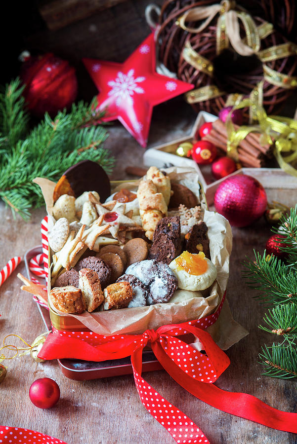 Assorted Cookies In A Box Photograph by Irina Meliukh