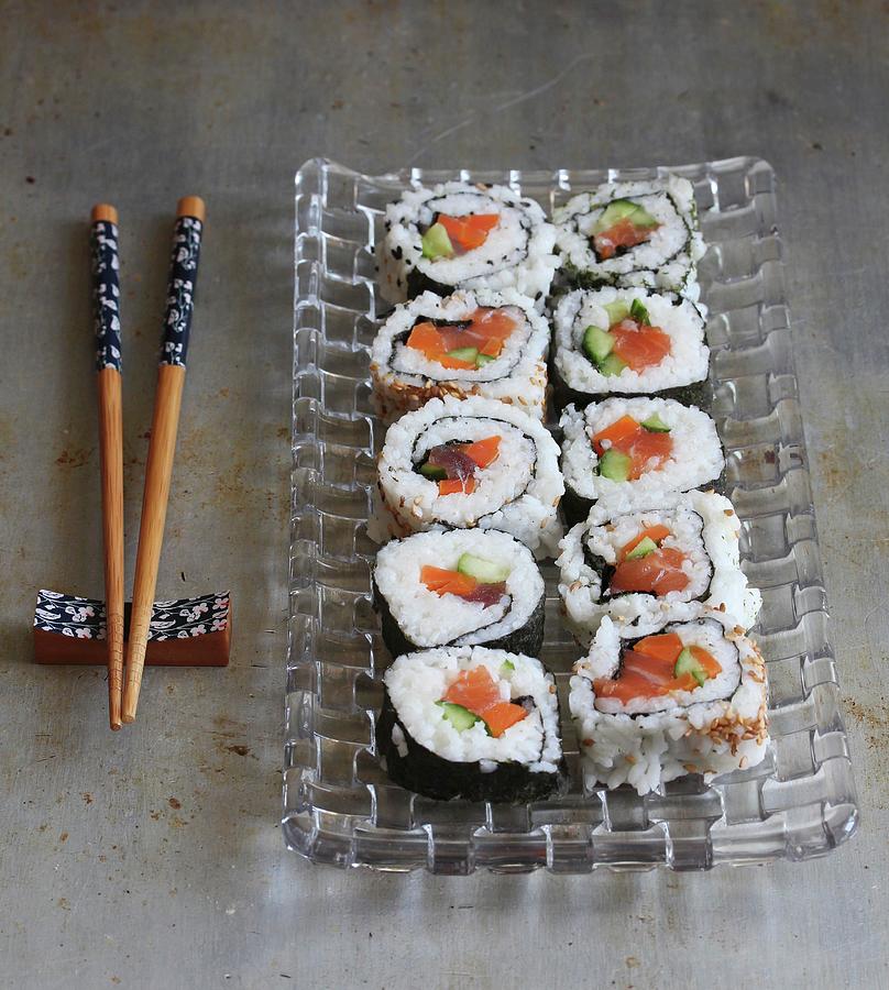 Assorted Maki Sushi Photograph by Milly Kay
