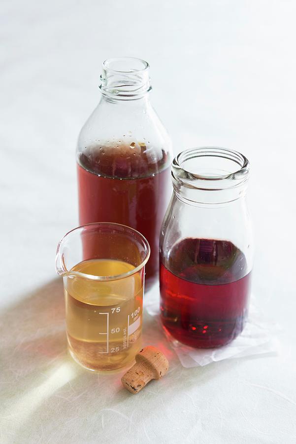 Assorted Types Of Vinegar Photograph by Veronika Studer