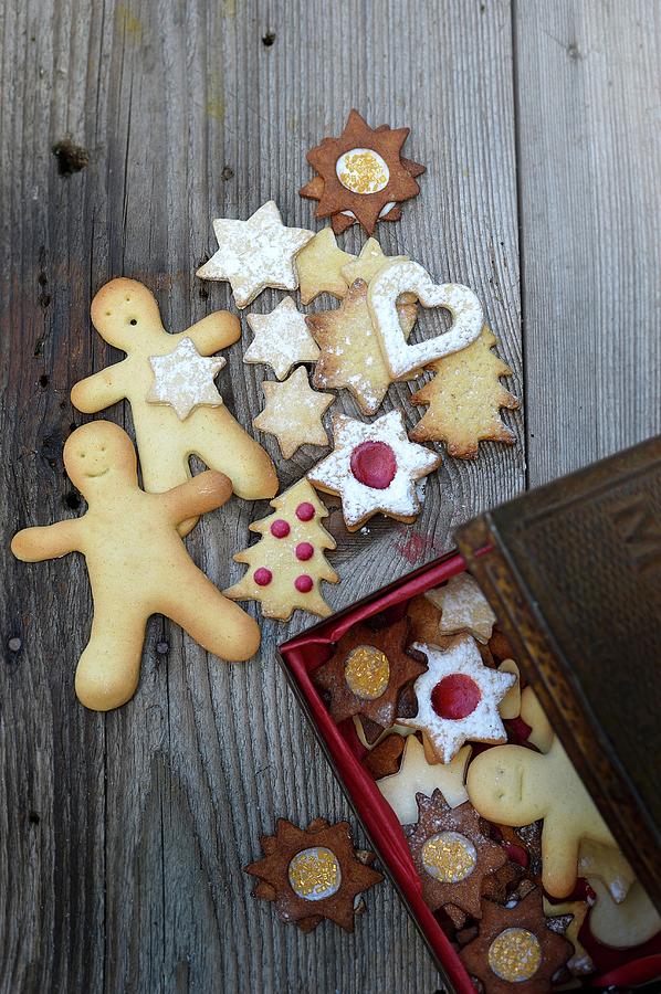 Assortment Of Christmas Biscuits Photograph by Keroudan