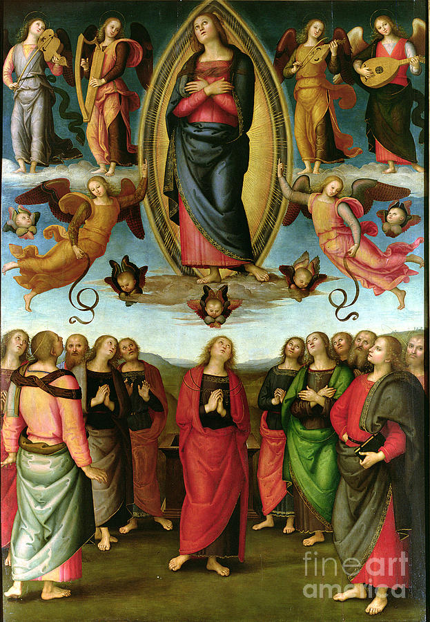Assumption Of The Virgin, 1506 Painting by Pietro Perugino