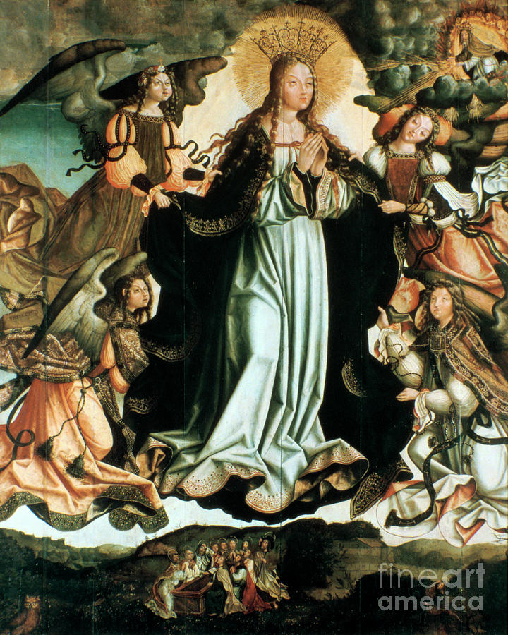 Assumption Of The Virgin, C1491-1518 Drawing by Print Collector