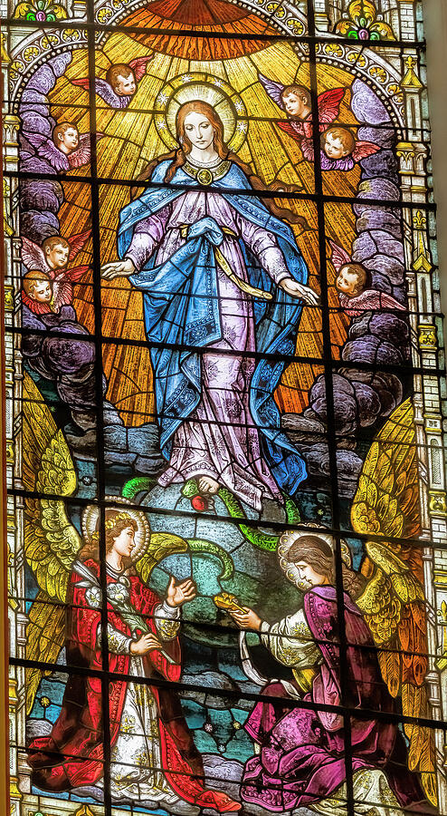 Assumption Virgin Mary Stained Glass Photograph by William Perry Assumption Virgin Mary Stained Glass Photograph by William Perry