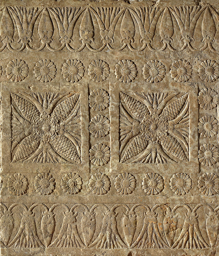 Assyrian Threshold Pavement Slab                                                      Photograph by Weston Westmoreland