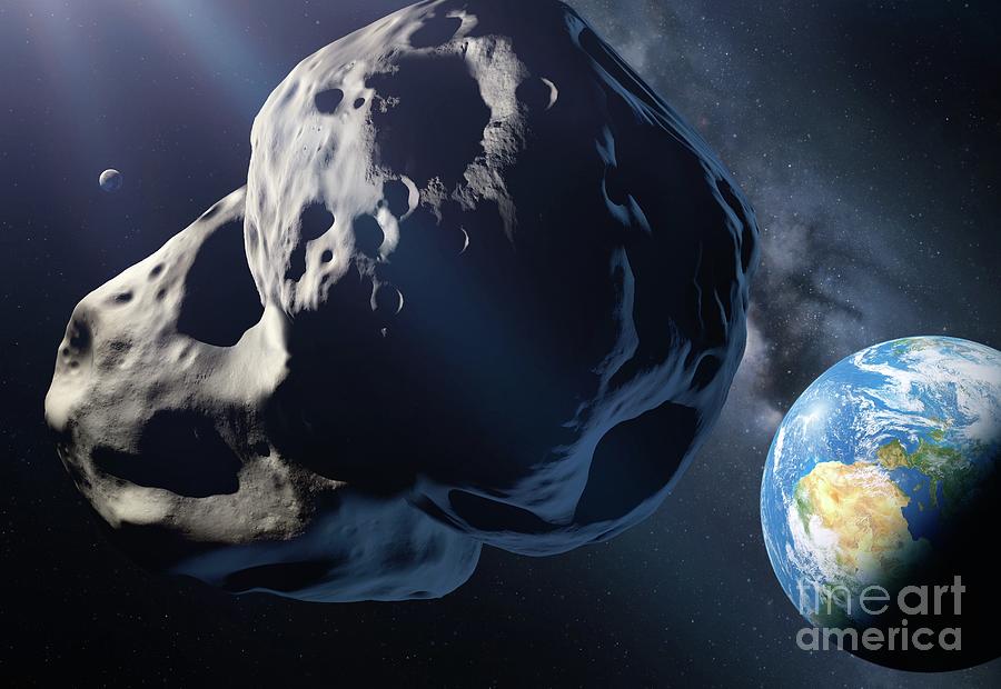 Asteroid Passing Earth Photograph by Detlev Van Ravenswaay/science