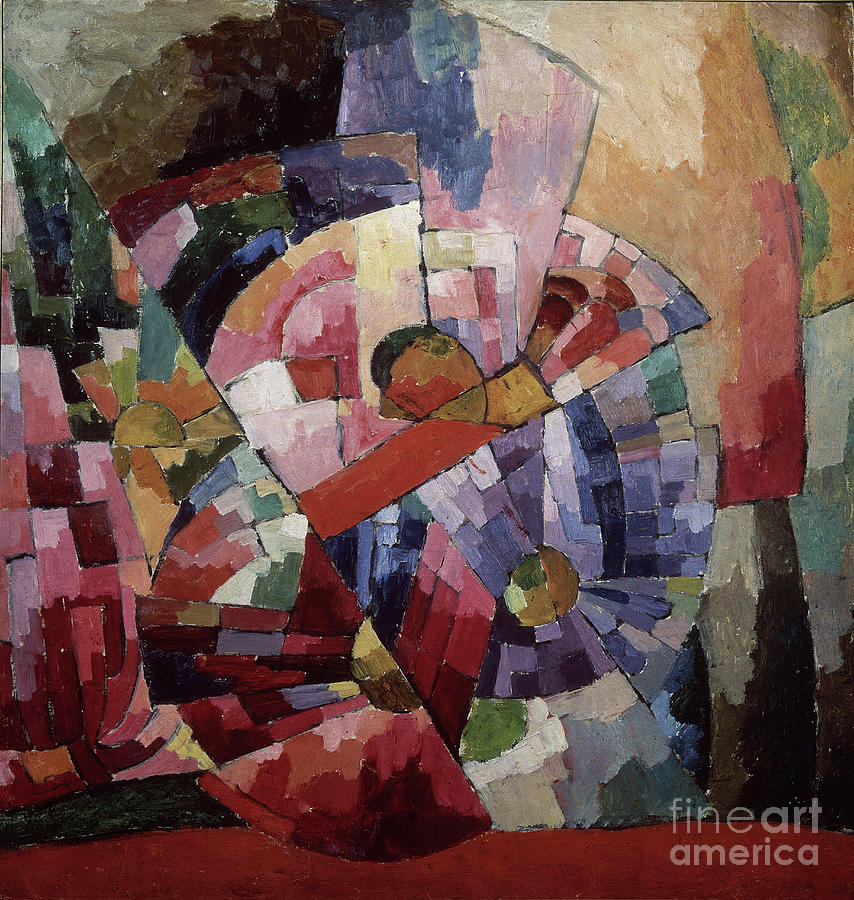Asters, 1913. Artist Lentulov Drawing by Heritage Images