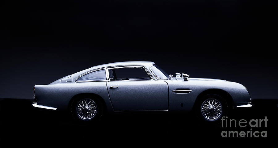 Aston Martin Db5 Scale Model On Black Photograph by Simonbradfield