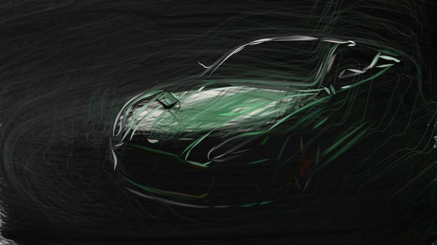 Aston Martin DBS 59 Drawing Digital Art by CarsToon Concept