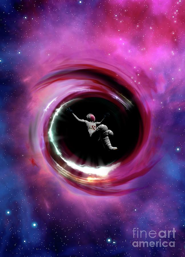 Astronaut Falling Into Black Hole Photograph by Victor Habbick Visions/science Photo Library