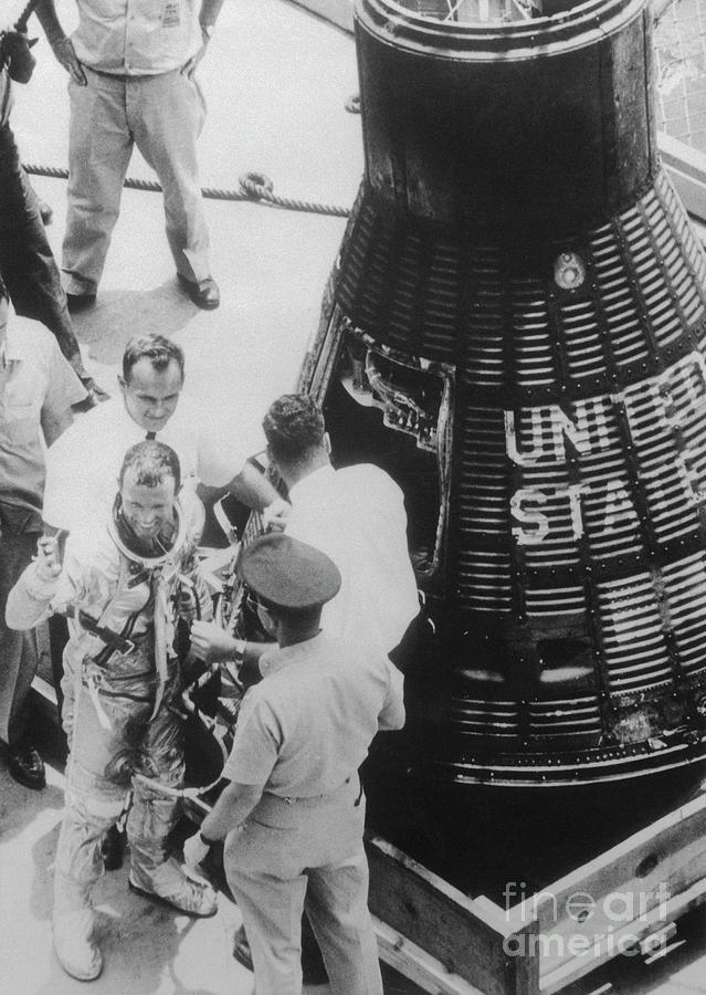 Astronaut Gordon Cooper Emerging Photograph by Bettmann