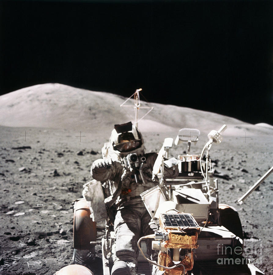 Astronaut Harrison H. Schmitt Driving Photograph by Bettmann