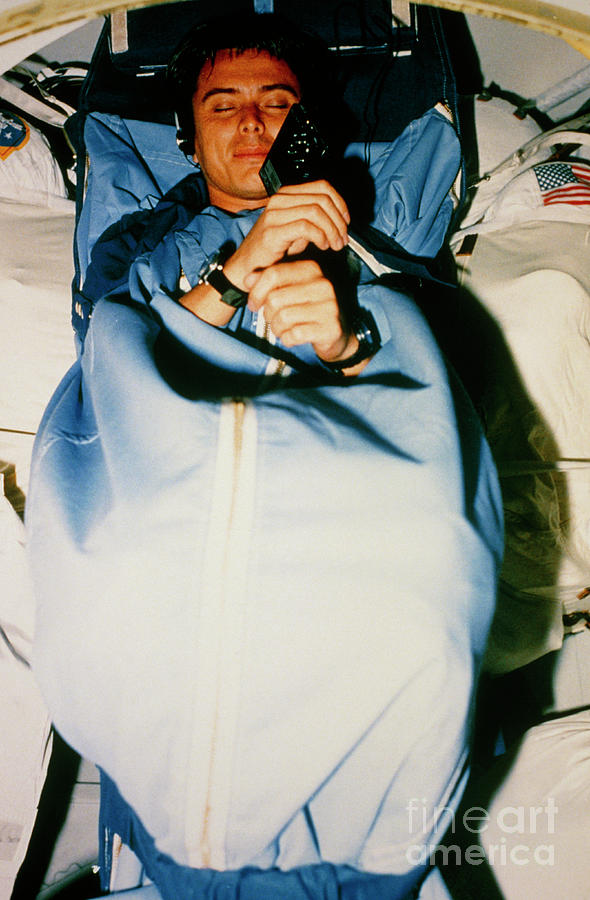 Astronaut In Sleep Restraint Photograph by Nasa/science Photo Library