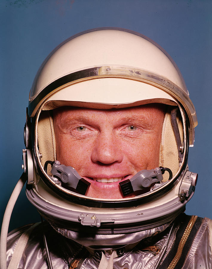Space Photograph - Astronaut John Glenn by Ralph Morse