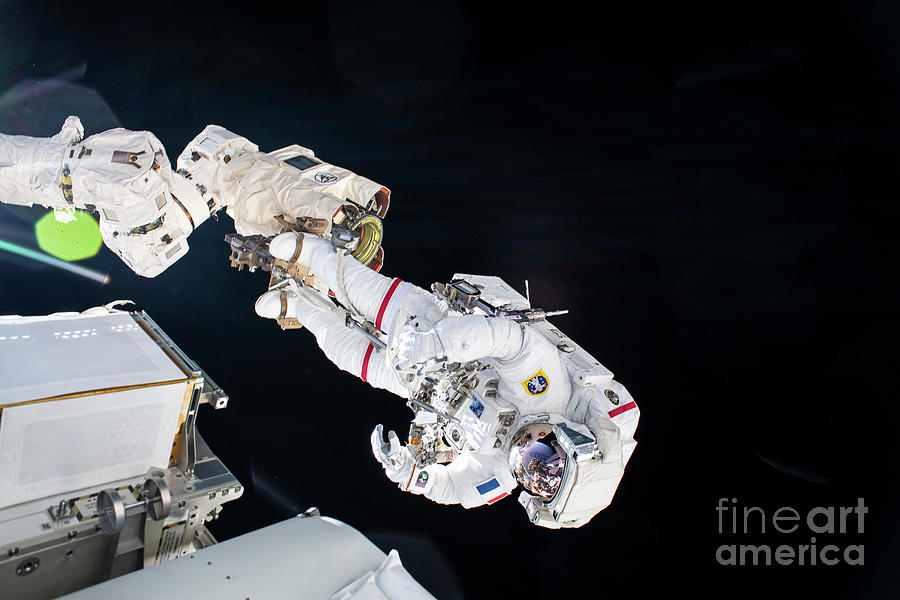 Astronaut Thomas Pesquet During A Spacewalk Photograph By Nasa/science ...