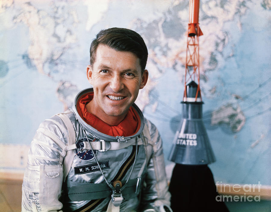 Astronaut W. M. Schirra In Space Suit Photograph by Bettmann