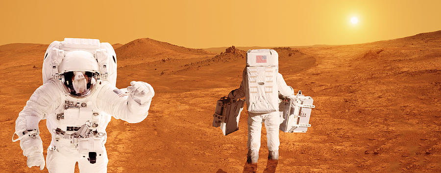 Astronauts On Mars Pyrography