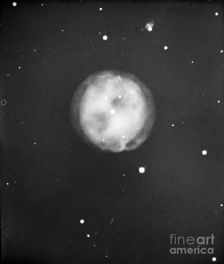 Owl Photograph - Astronomical Glass Plate Slide Of Owl Nebula In Ursa Major 1910, 1910 Glass Negative by Unknown Photographer