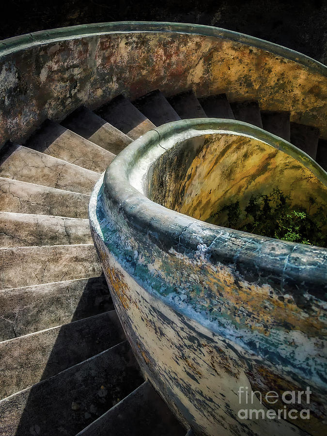 Abandoned Asylum Photograph - Asylum Staircase by Doug Sturgess