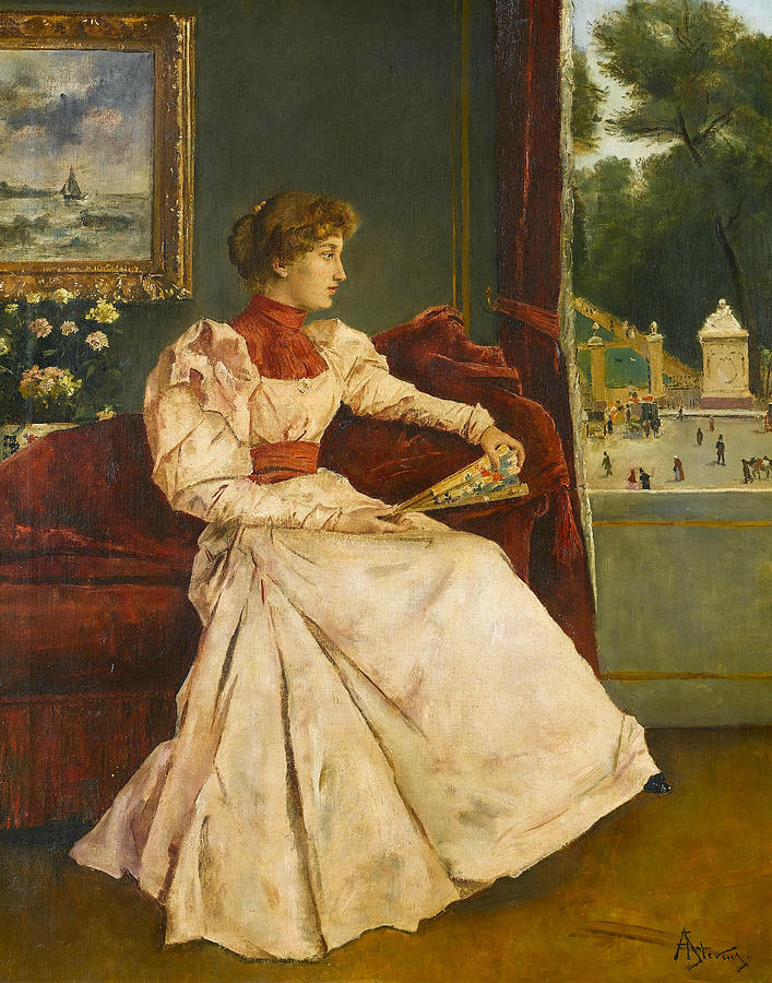 At Home Painting by Alfred Stevens