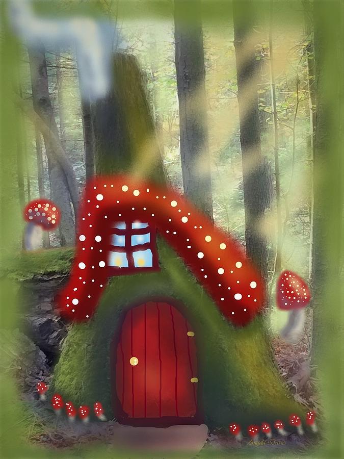 At Home in the Forest Painting by Angela Davies