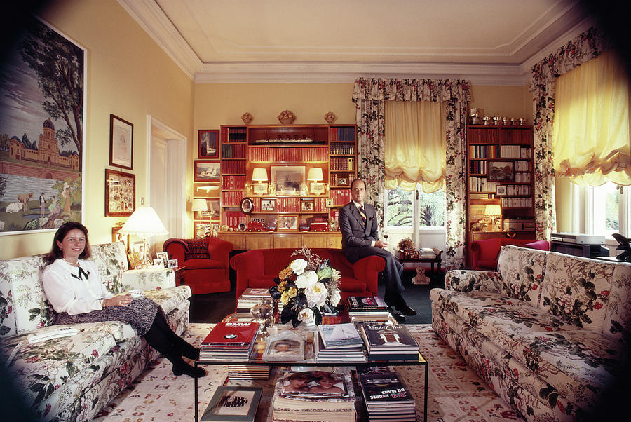 At Home With The Gavarones Photograph by Slim Aarons