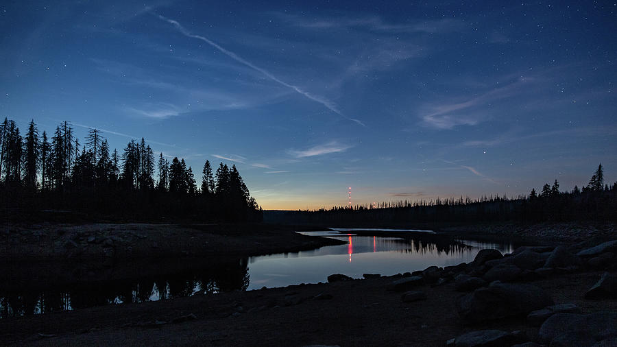at night in the Harz Mountains Photograph by Andreas Levi