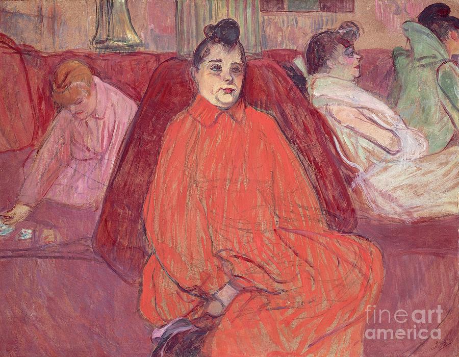 At Salon, Sofa, 1893 By Henri De Toulouse Lautrec Painting by Henri De Toulouse-lautrec