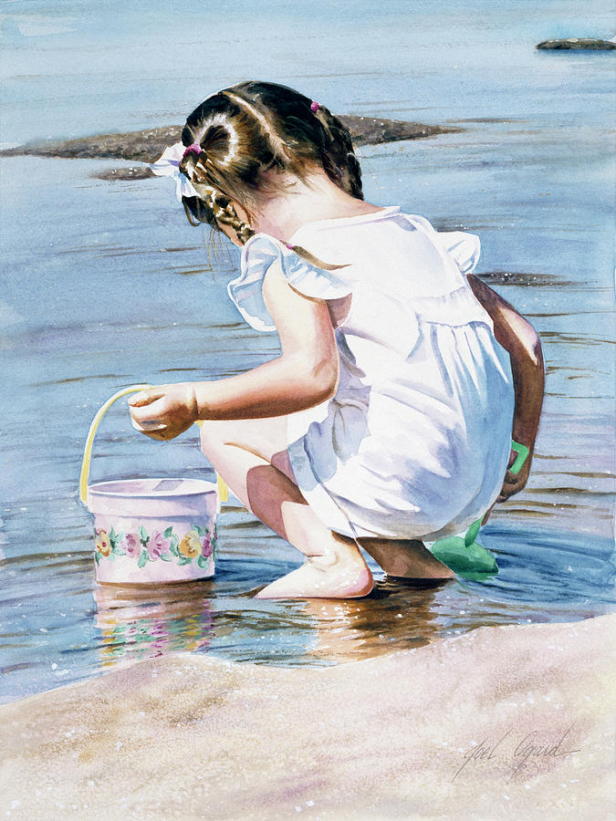 Beach Painting - At The Beach by Joel Ogard