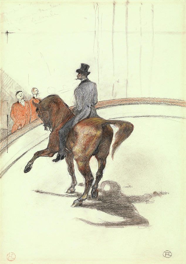 Henri De Toulouse Lautrec Painting - At the Circus The Spanish Walk -Au Cirque Le Pas espagnol-. by Henri de Toulouse-Lautrec