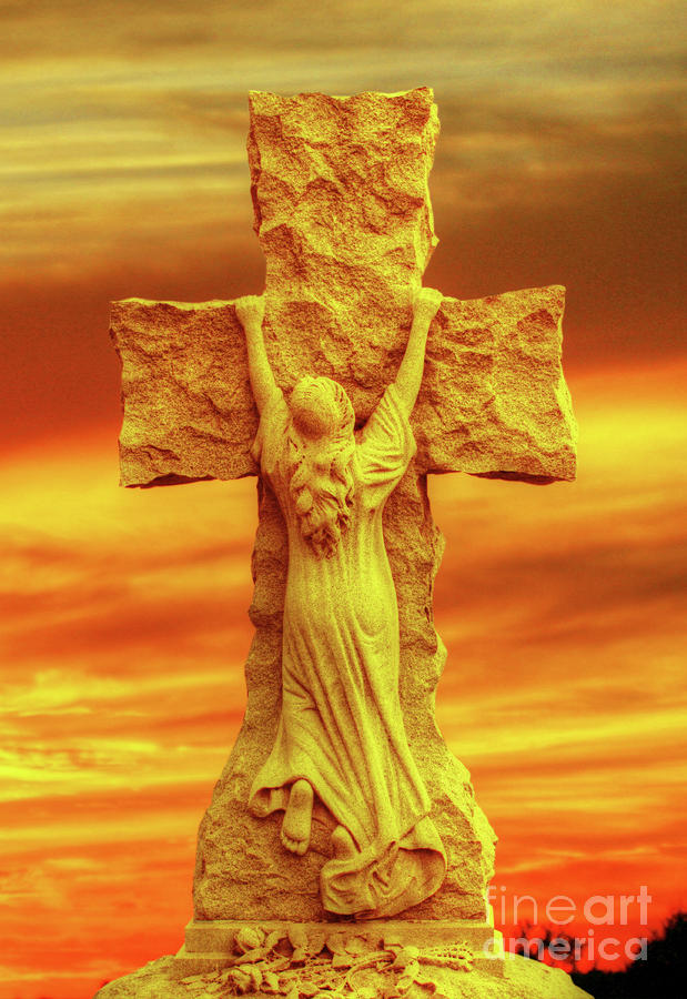 At the Cross of Jesus Digital Art by Randy Steele