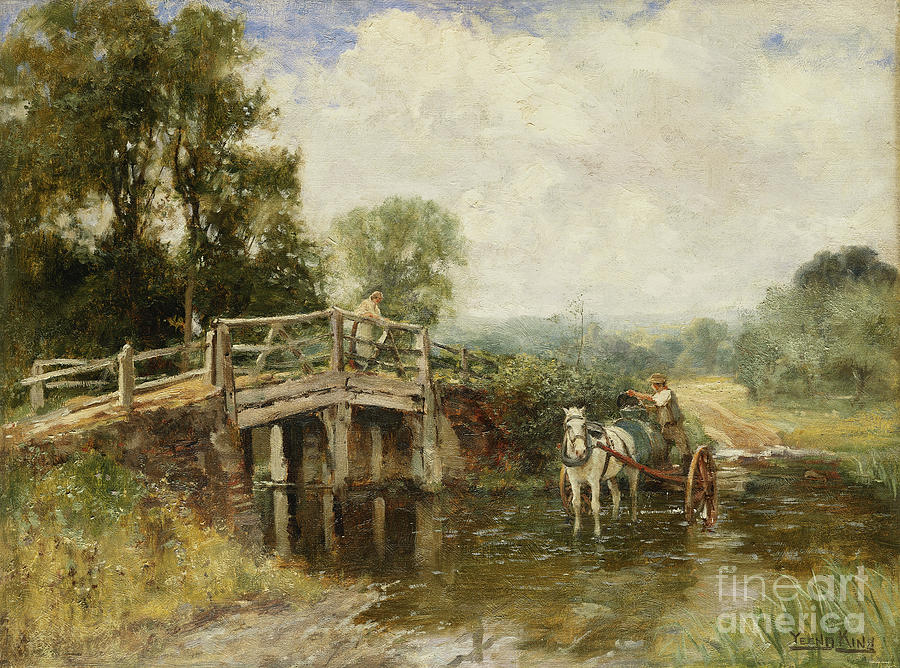 At The Crossing Painting by Henry John Yeend King