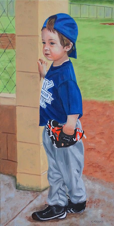 At the Dugout Painting by Jill Ciccone Pike
