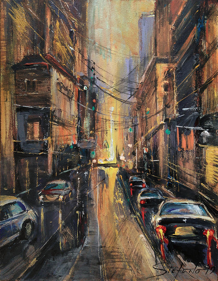 Sunset Painting - At the End of the Day by Stefano Popovski Sunset Painting - At the End of the Day by Stefano Popovski