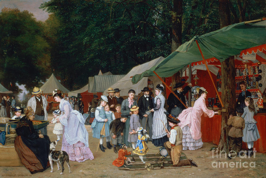 At The Fair, 1877 Painting by Camille Leopold Cabaillot Lasalle