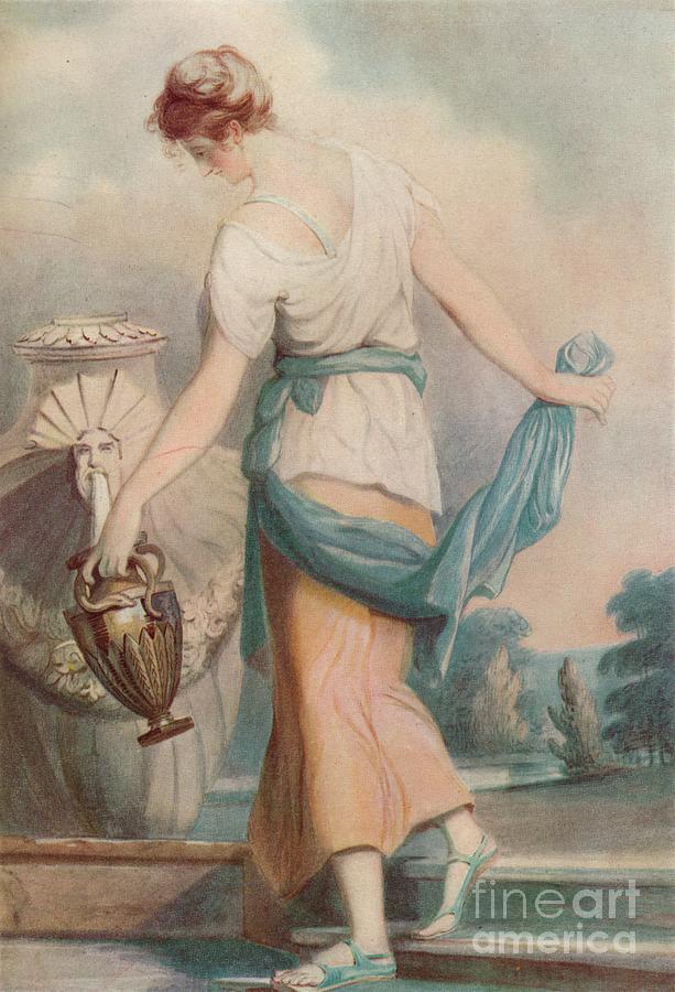 At The Fountain, C1770-1801, 1924 Drawing by Print Collector