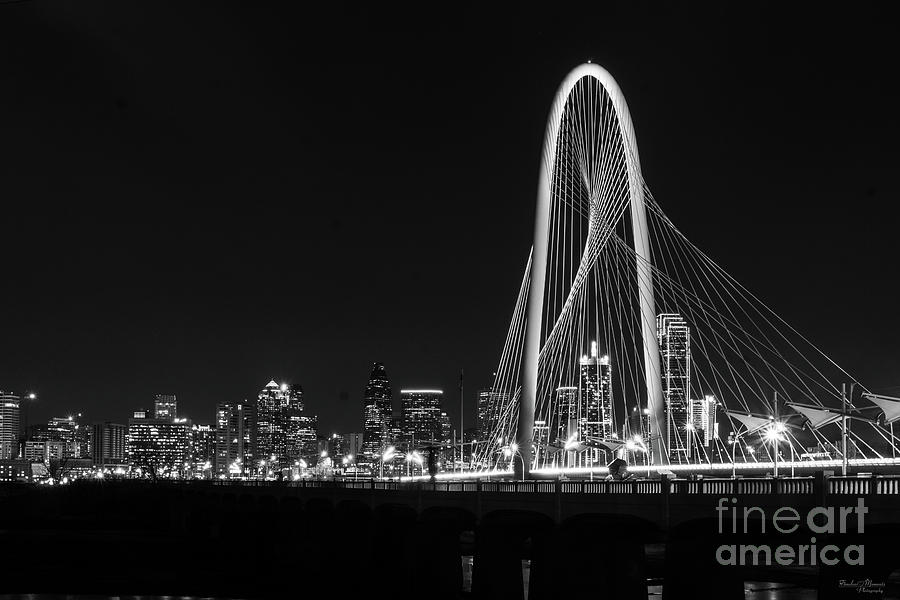 At The Margaret Hunt Hill Bridge Grayscale Photograph by Jennifer White