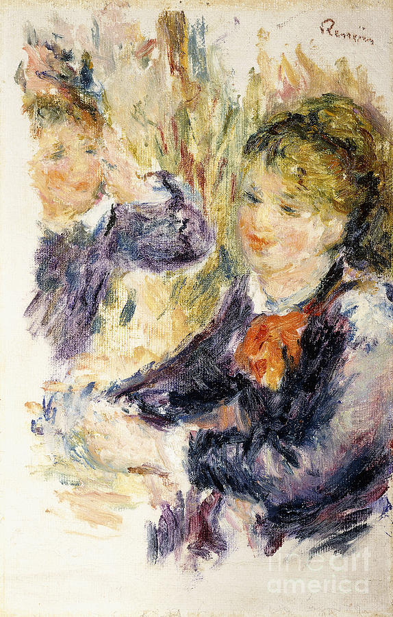 Pierre Auguste Renoir Painting - At The Milliner; Chez La Modiste, C.1878 by Pierre Auguste Renoir