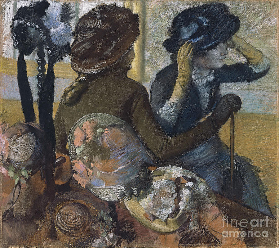 At The Milliners, 1882. Artist Degas Drawing by Heritage Images