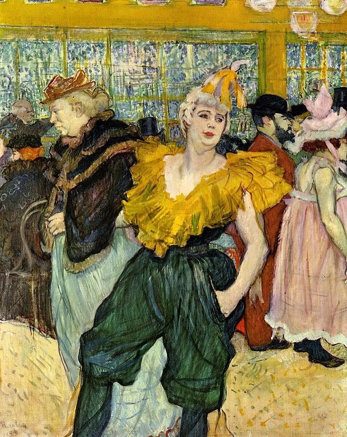 At The Moulin Rouge. The Clowness Cha-u-kao - 1895 - Musee Dorsay - Painting - Oil On Canvas Painting