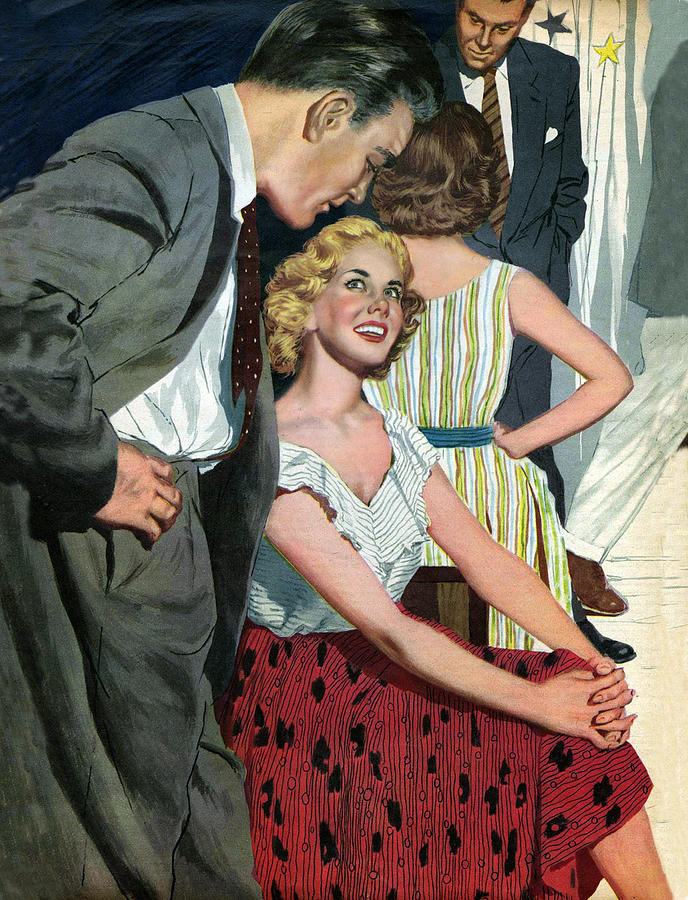 Vintage Painting - At the party by Long Shot