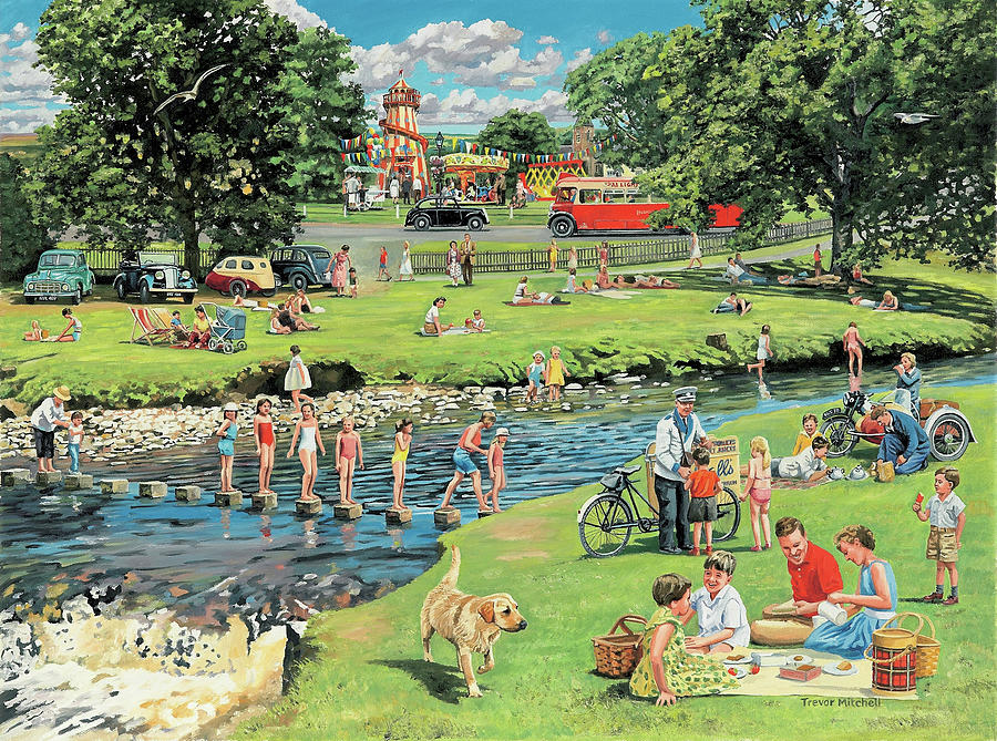 Summer Painting - At The Picnic Spot by Trevor Mitchell