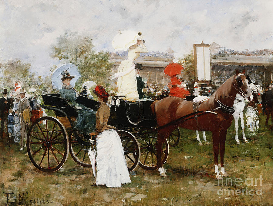 At The Races Painting by Francesco Miralles Galaup