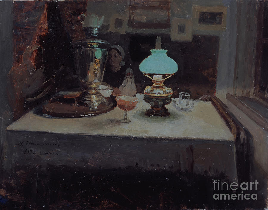 Still Life Drawing - At The Samovar, 1899. Found by Heritage Images