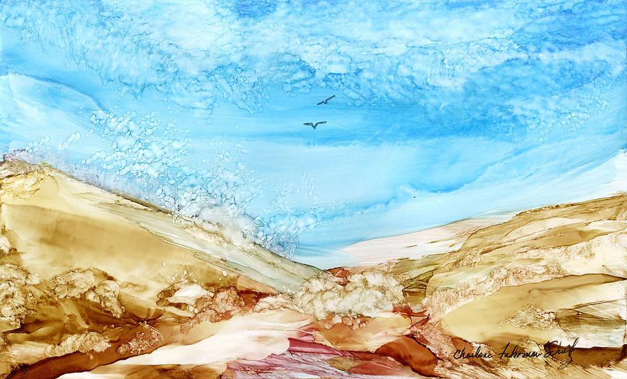 At the Sea Painting by Charlene Fuhrman-Schulz